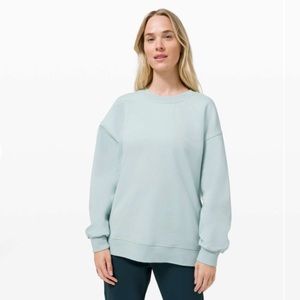 LULULEMON perfectly oversized crew hazy jade size6